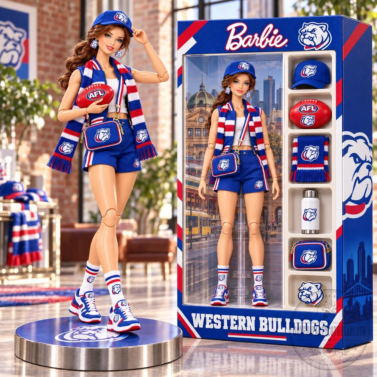 Barbie Western Bulldogs Australian Football League Collectible Doll