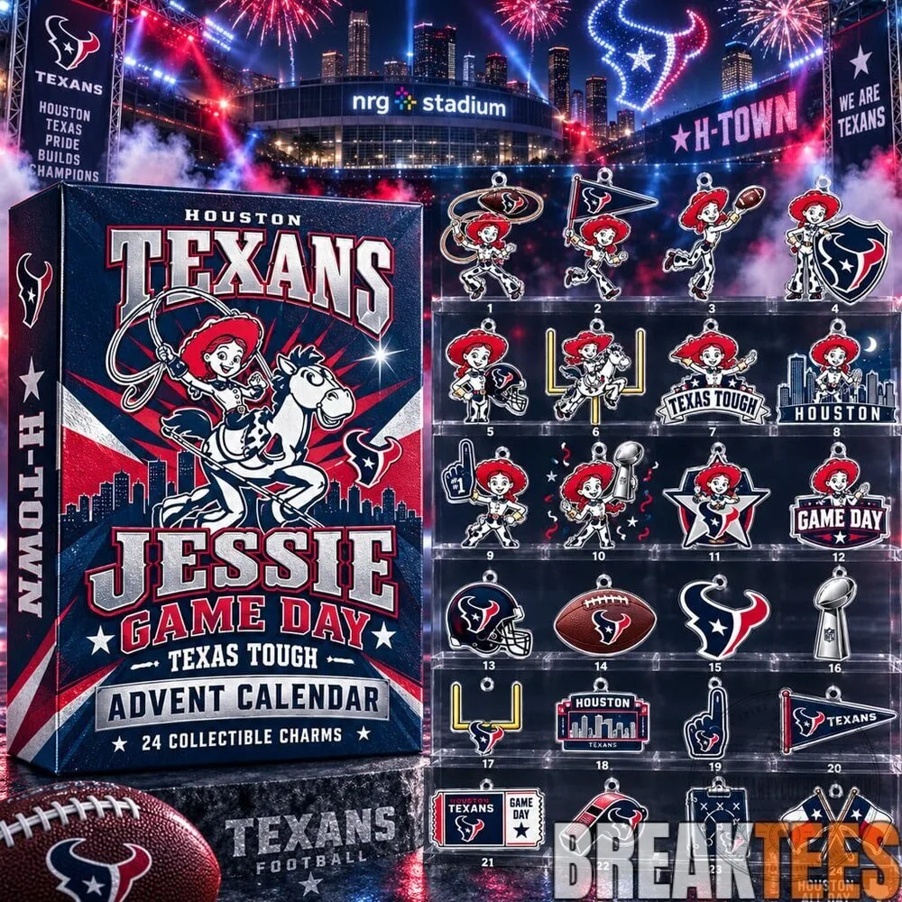Houston Texans Jessie Game Day Texas Tough 2026 Advent Calendar with 24 Collectible Charms