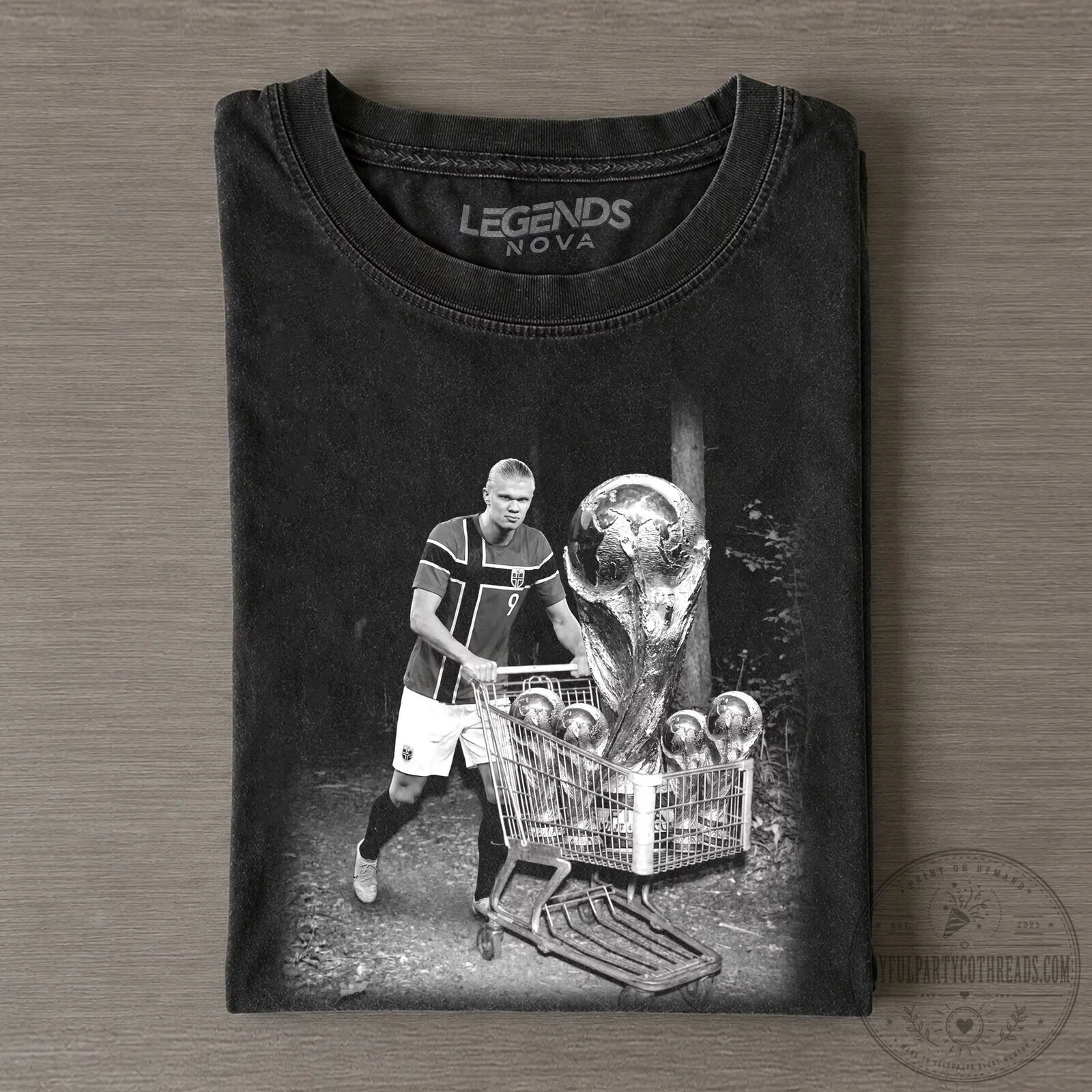Erling Haaland Norway Football World Cup Shopping Cart Graphic T-Shirt