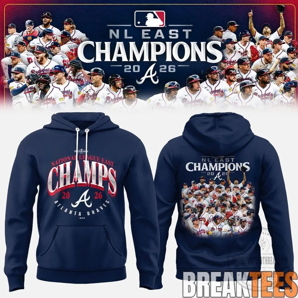 Atlanta Braves National League East Champions 2026 Celebration Hoodie