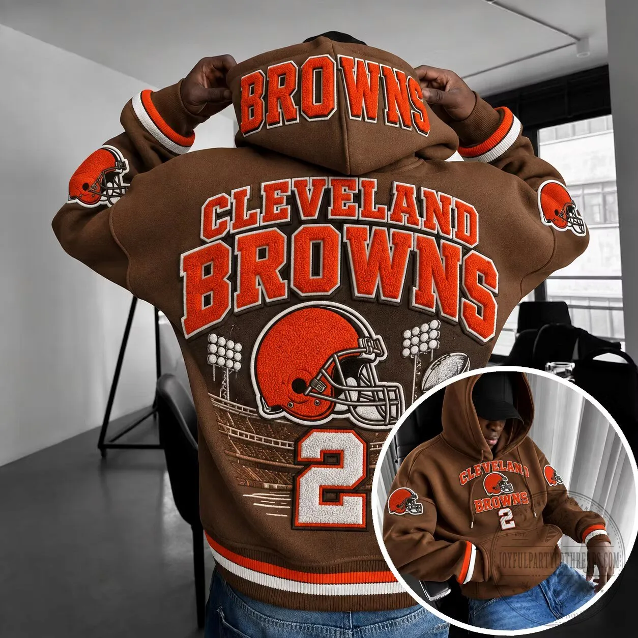 Cleveland Browns Football Team Stadium Design Hoodie