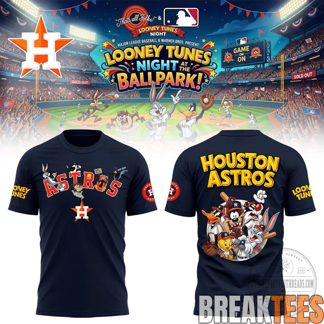 Houston Astros Looney Tunes Night At The Ballpark T-Shirt