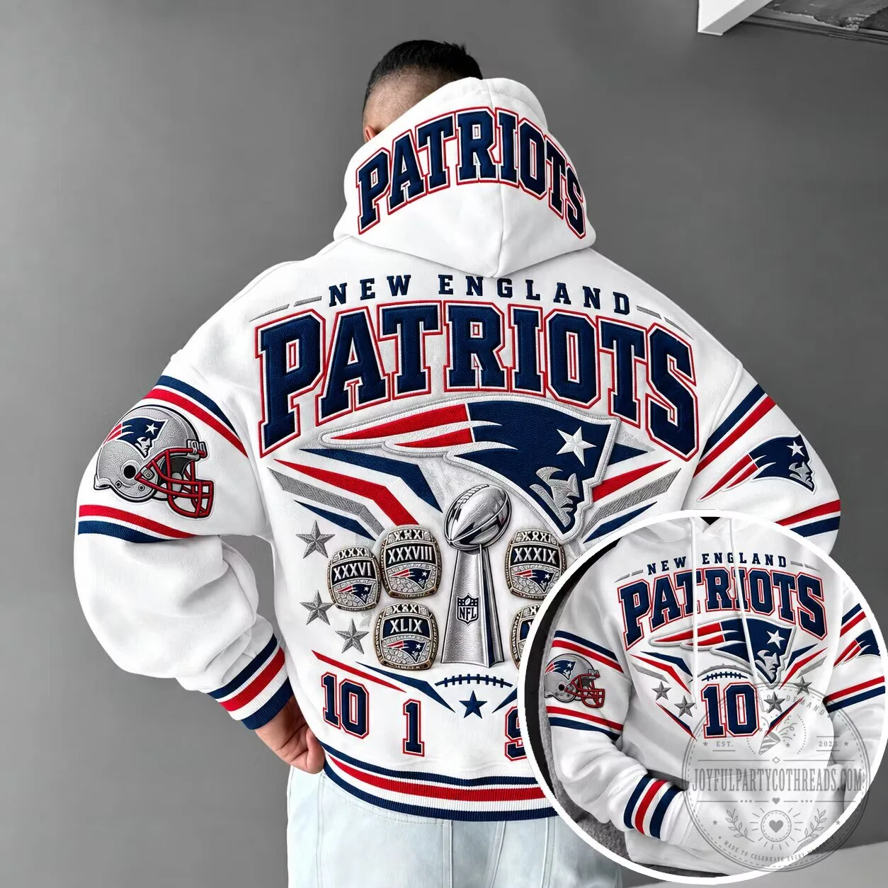New England Patriots Super Bowl Champions White Hoodie