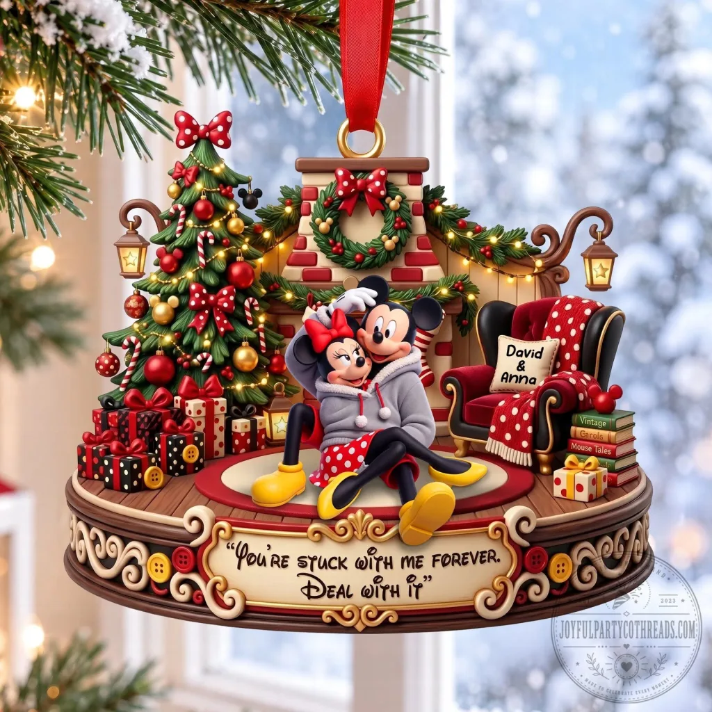 Mickey and Minnie Mouse Christmas Holiday Personalized Ornament Mickey and Minnie Mouse Christmas Holiday Personalized Ornament