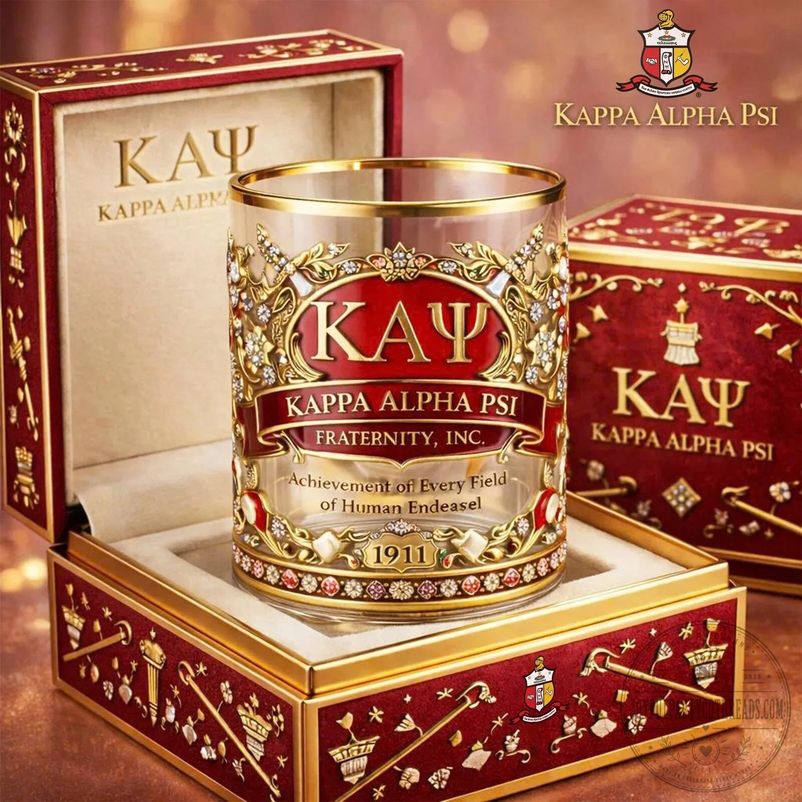 Kappa Alpha Psi Fraternity Inc. Achievement of Every Field of Human Endeavor Drinking Glass