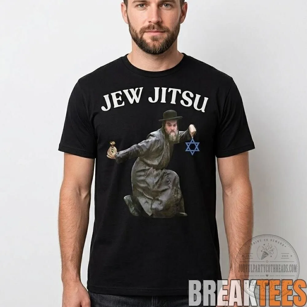 Jew Jitsu Funny Jewish Martial Arts Star of David T-Shirt
