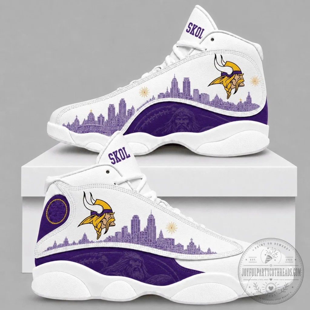 Minnesota Vikings Skol Skyline High Top Sneakers Minnesota Vikings Skol Skyline High Top Sneakers