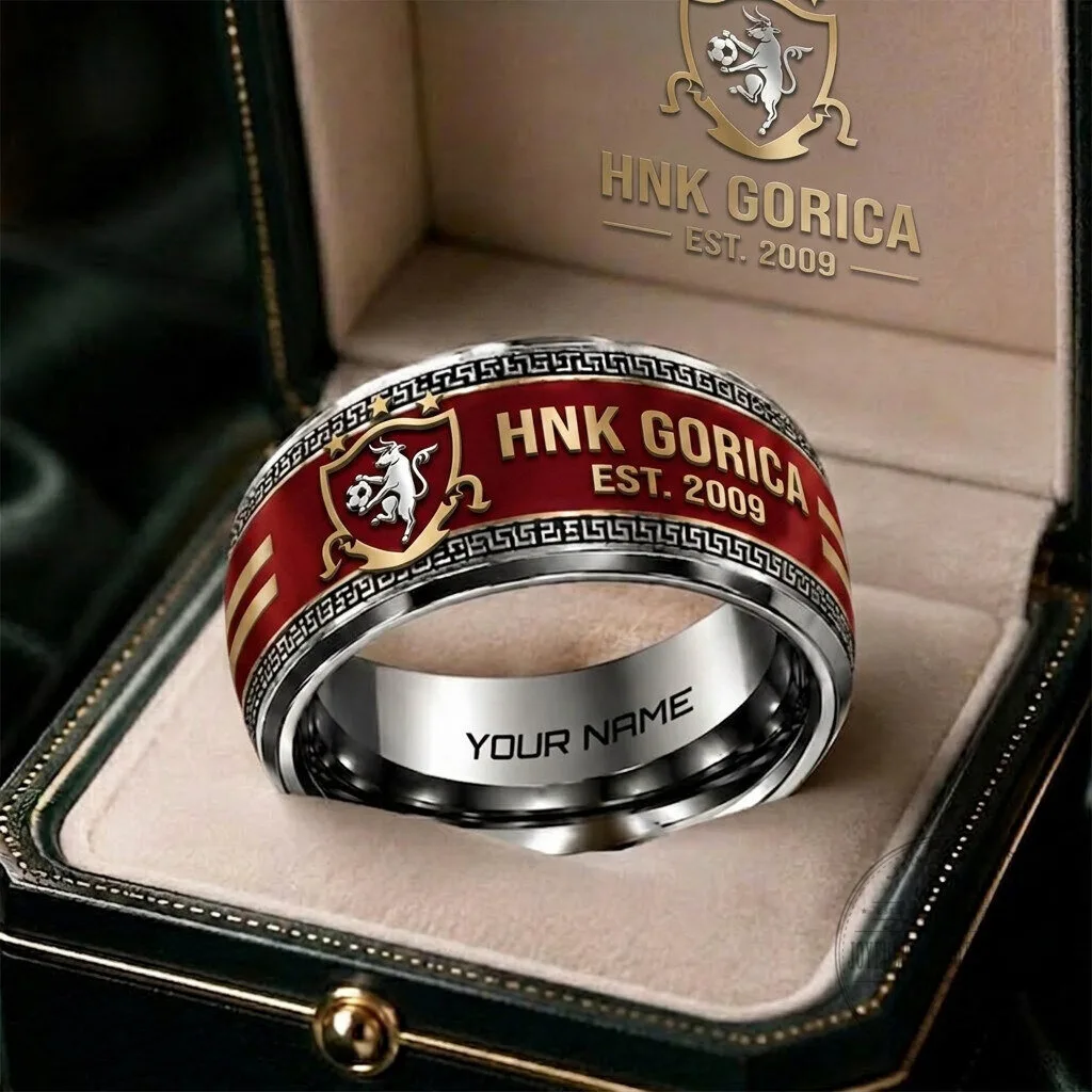HNK Gorica Croatian Football League Personalized Stainless Steel Ring