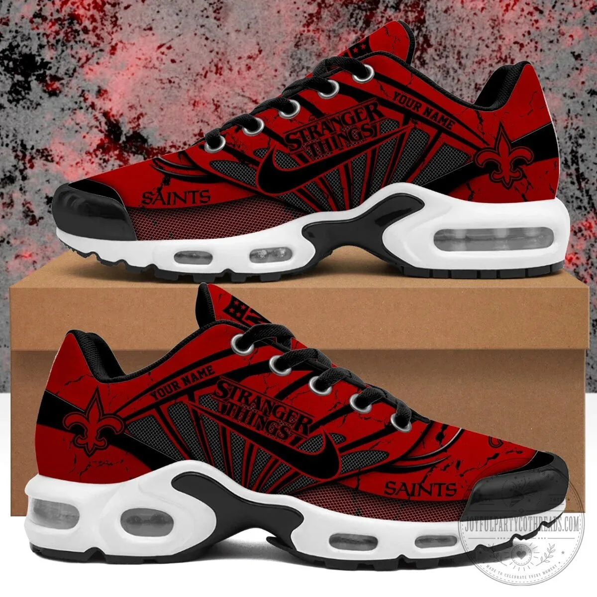 Stranger Things New Orleans Saints Personalized Air Max Shoes 3 Stranger Things New Orleans Saints Personalized Air Max Shoes
