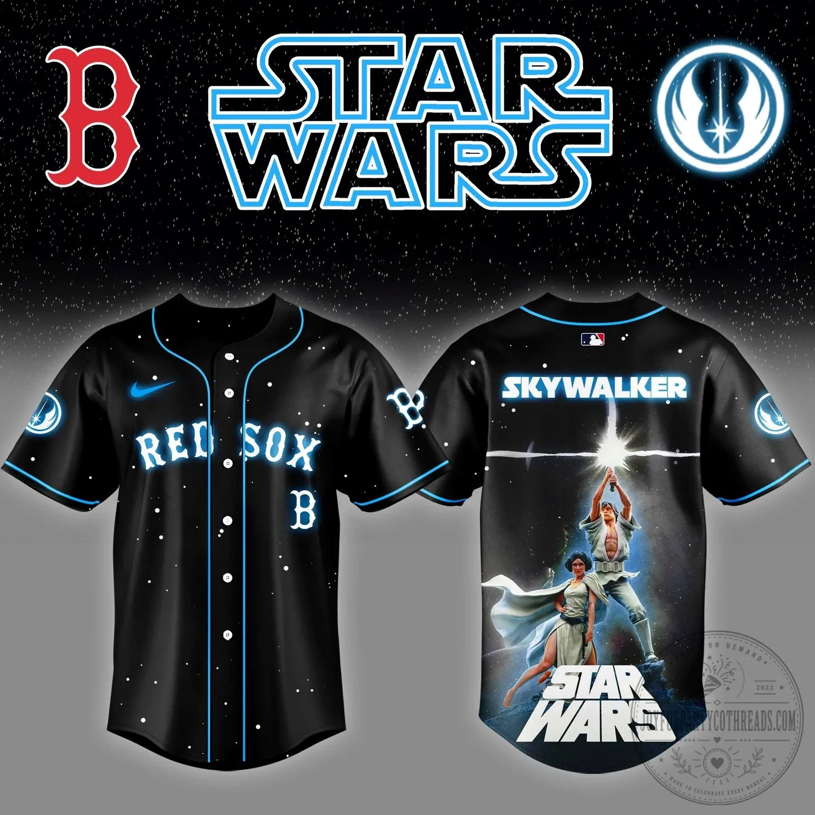Star Wars Boston Red Sox Jersey featuring Luke Skywalker