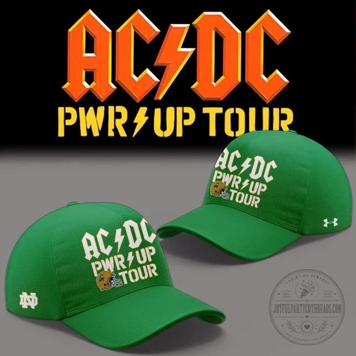 2026 Stadium Green T-Shirt for Notre Dame Football AC/DC Power Up Tour 8 2026 Stadium Green T-Shirt for Notre Dame Football AC/DC Power Up Tour