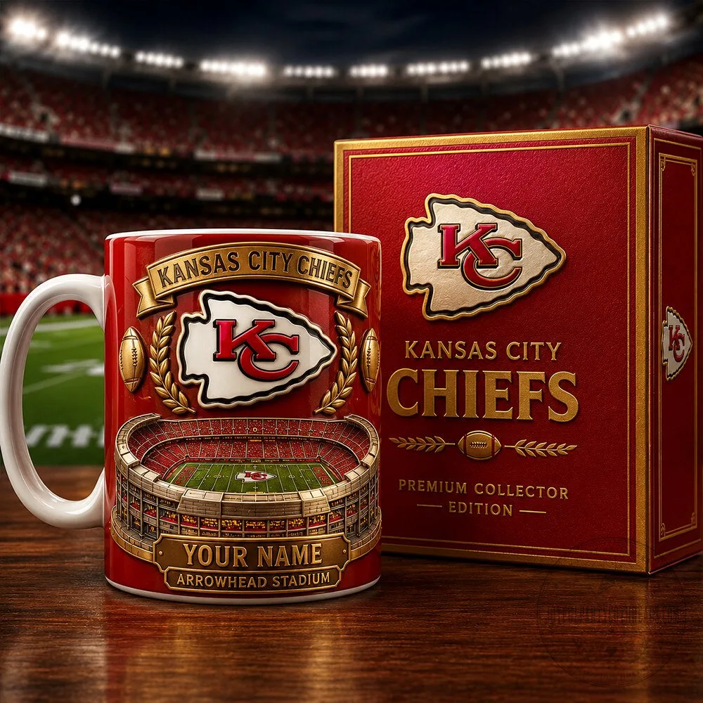 Kansas City Chiefs Arrowhead Stadium Football Team Personalized Ceramic Coffee Mug
