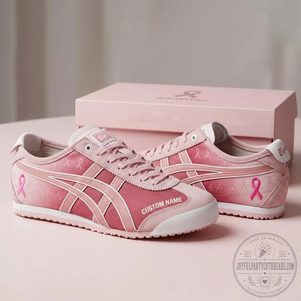 Onitsuka Tiger Pink Ribbon Breast Cancer Awareness Custom Name Shoes Onitsuka Tiger Pink Ribbon Breast Cancer Awareness Custom Name Shoes