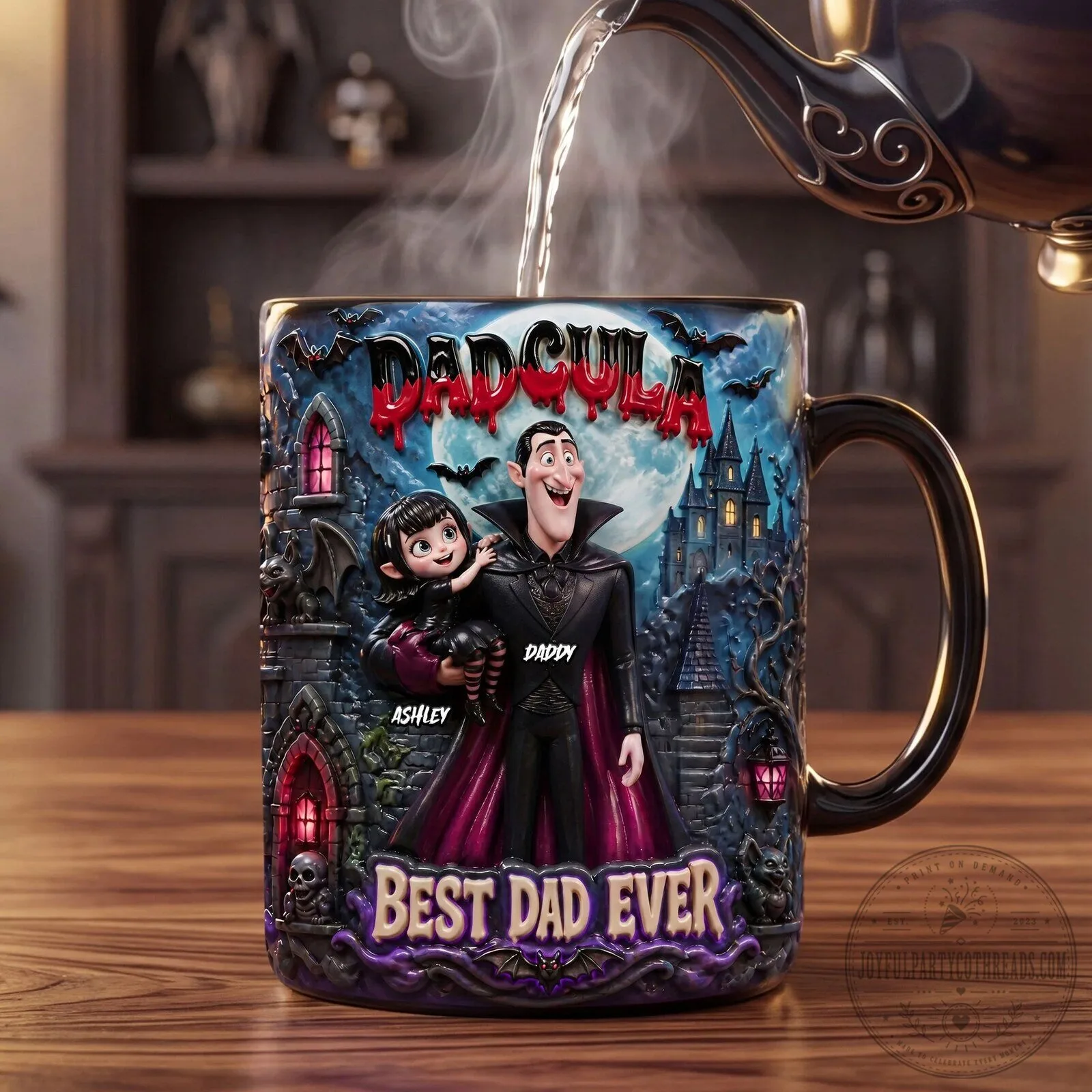 Hotel Transylvania Dracula Dadcula Best Dad Ever Personalized Coffee Mug