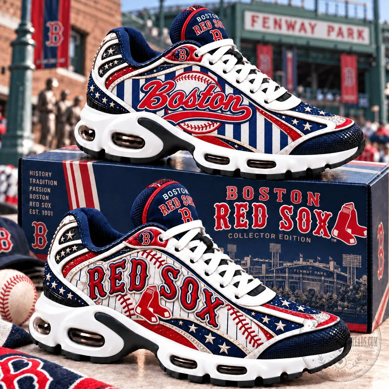 Boston Red Sox Baseball Team Fan Spirit Air Max Shoes