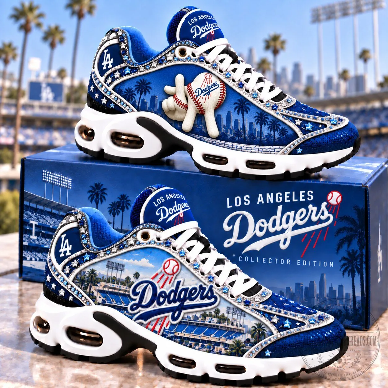 Los Angeles Dodgers Baseball Team Fan Air Max Sneakers Shoes