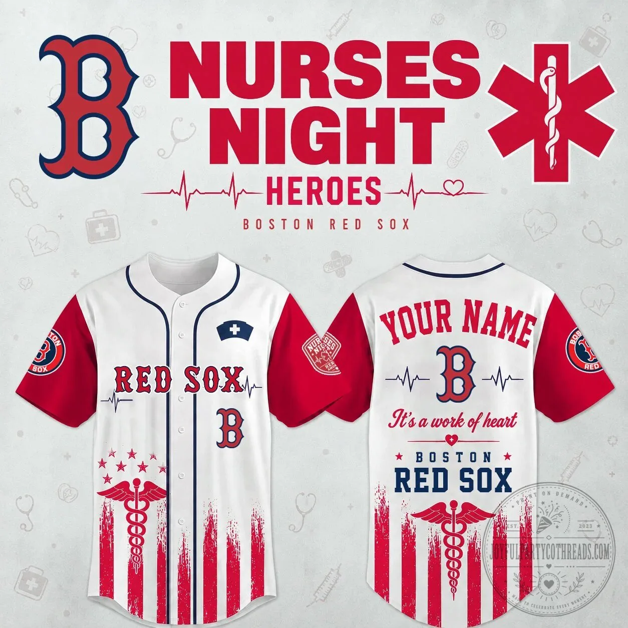 Boston Red Sox Nurses Night Heroes Baseball Jersey