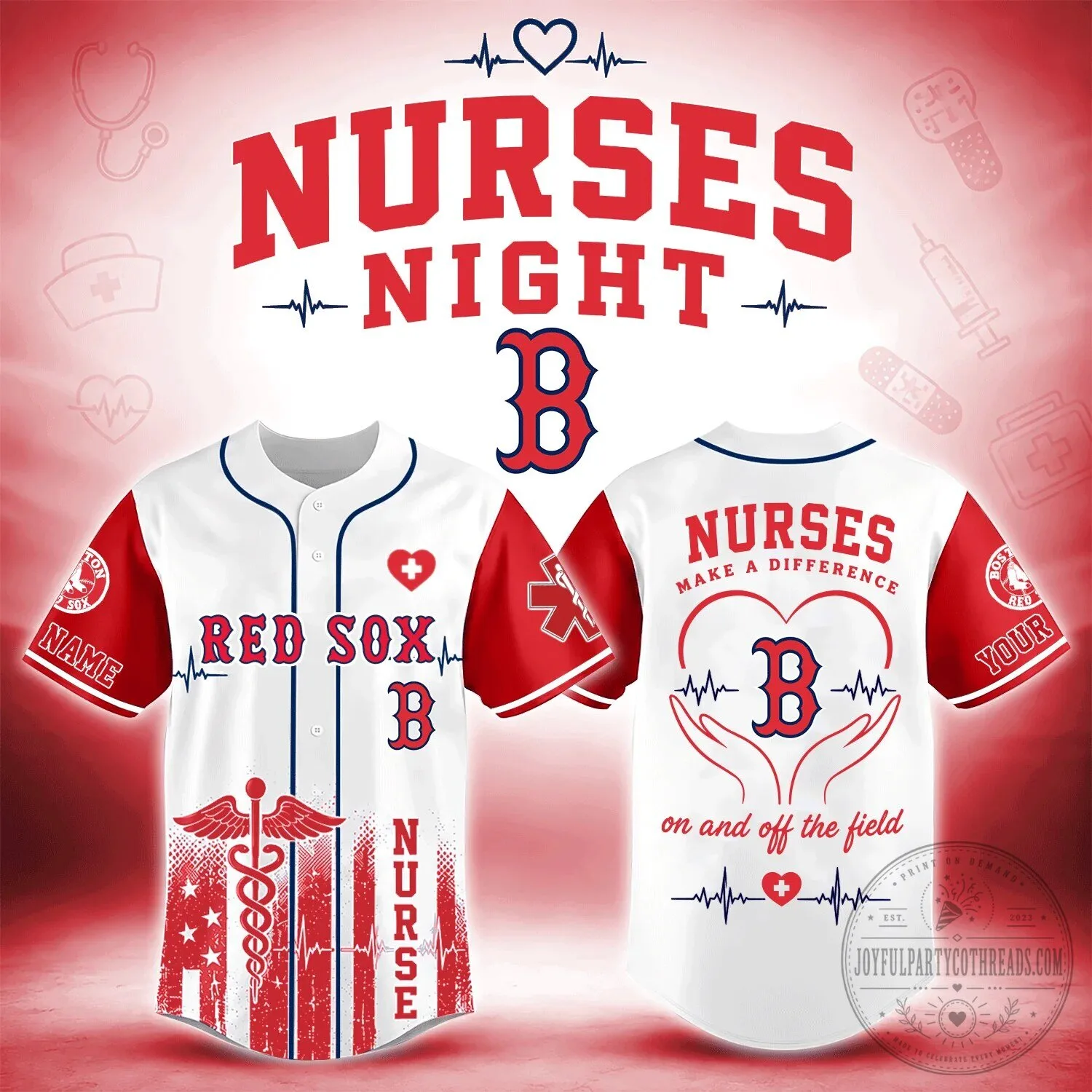 Boston Red Sox Nurses Night Baseball Jersey
