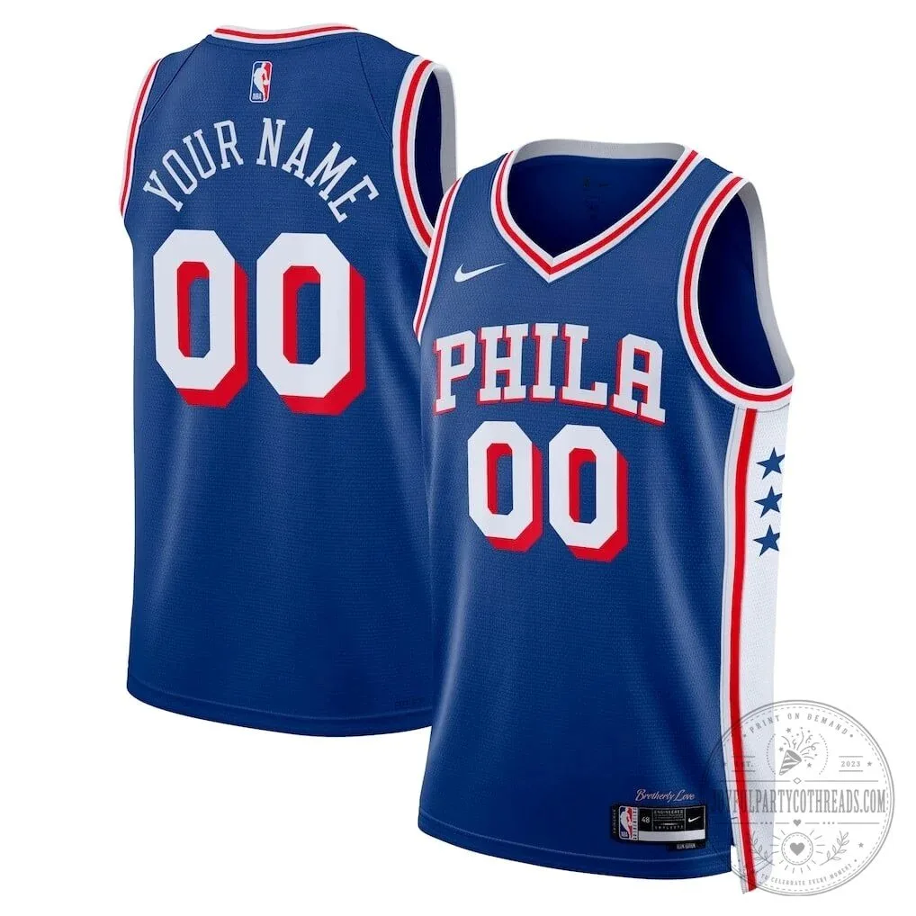Philadelphia 76ers Black Gold Custom Basketball Jersey 4 Philadelphia 76ers Black Gold Custom Basketball Jersey