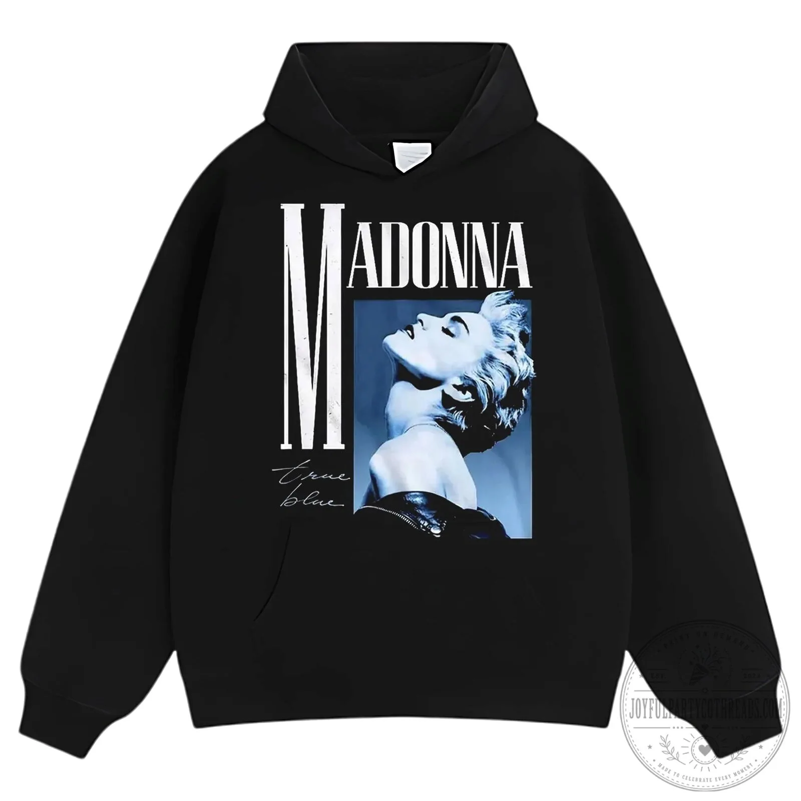 Madonna True Blue Album Cover Vintage Style Black T-Shirt 13 Madonna True Blue Album Cover Vintage Style Black T-Shirt