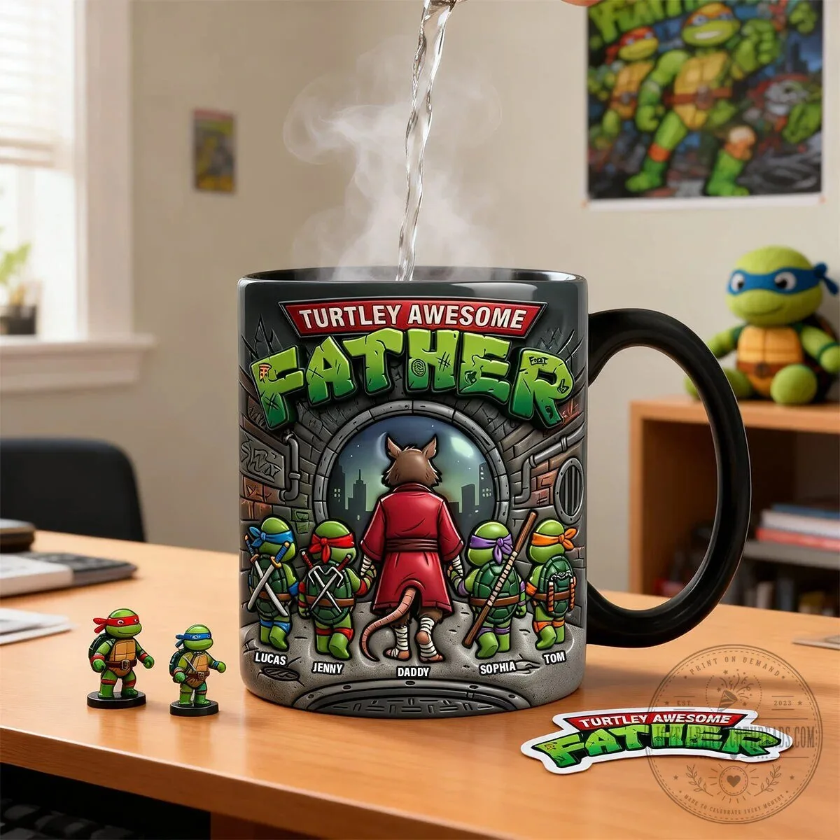 Teenage Mutant Ninja Turtles Turtley Awesome Father Personalized Coffee Mug 5 Teenage Mutant Ninja Turtles Turtley Awesome Father Personalized Coffee Mug
