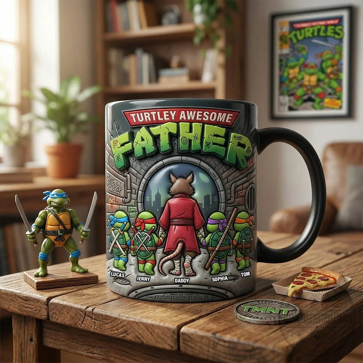 Teenage Mutant Ninja Turtles Turtley Awesome Father Personalized Coffee Mug 7 Teenage Mutant Ninja Turtles Turtley Awesome Father Personalized Coffee Mug