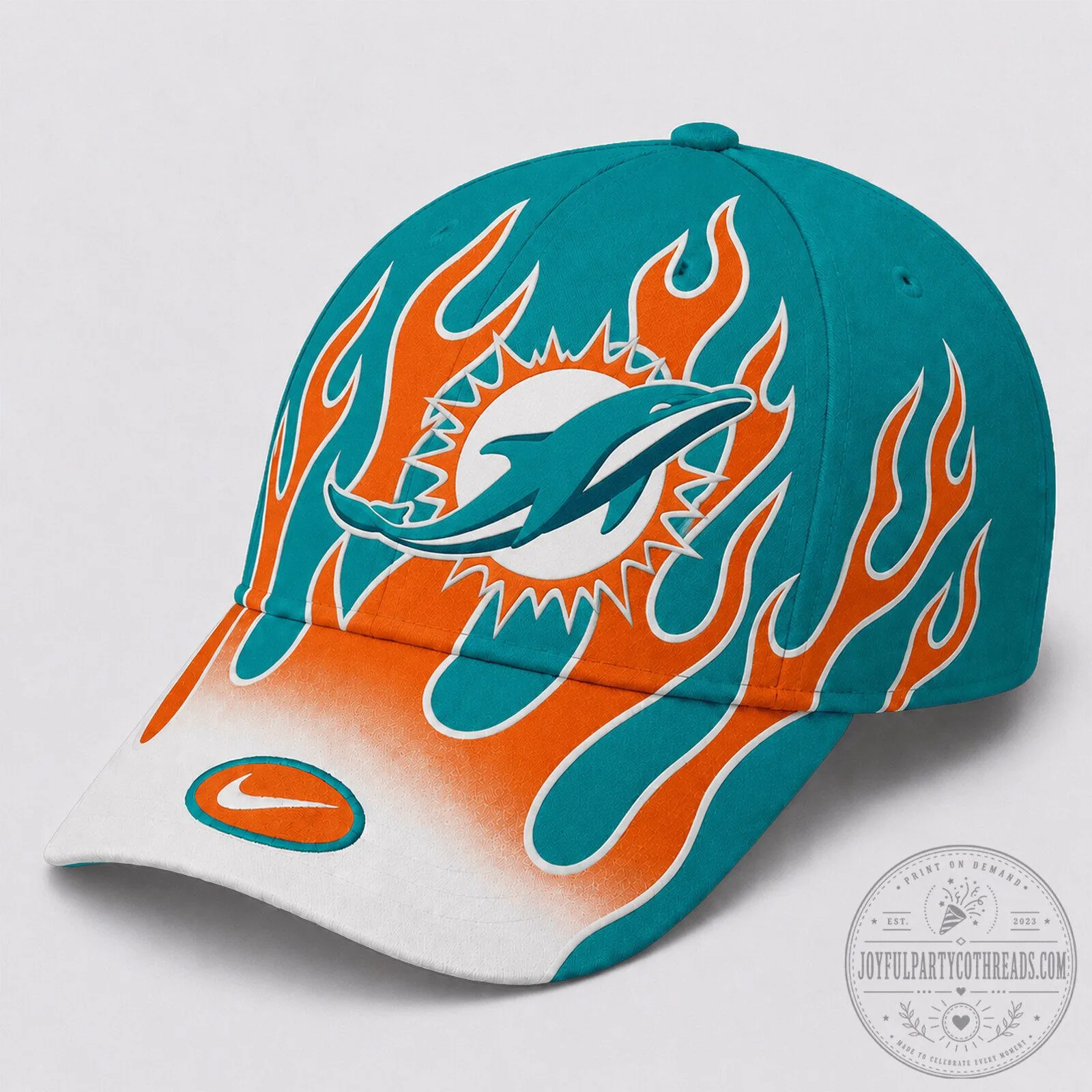 Miami Dolphins NFL Flame Spirit Classic Baseball Cap Hat