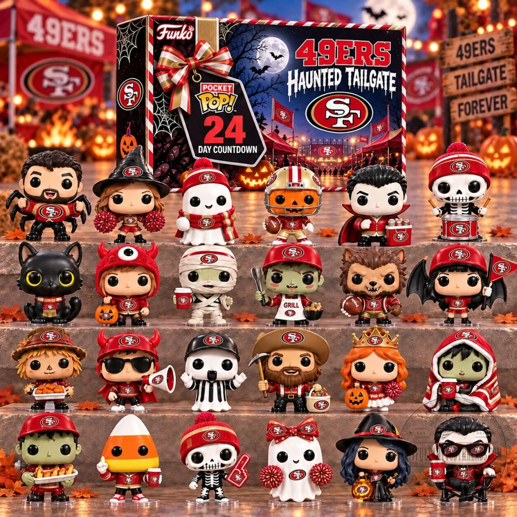 San Francisco 49ers Haunted Tailgate Halloween Funko Pop 24 Day Countdown Advent Calendar San Francisco 49ers Haunted Tailgate Halloween Funko Pop 24 Day Countdown Advent Calendar 2D