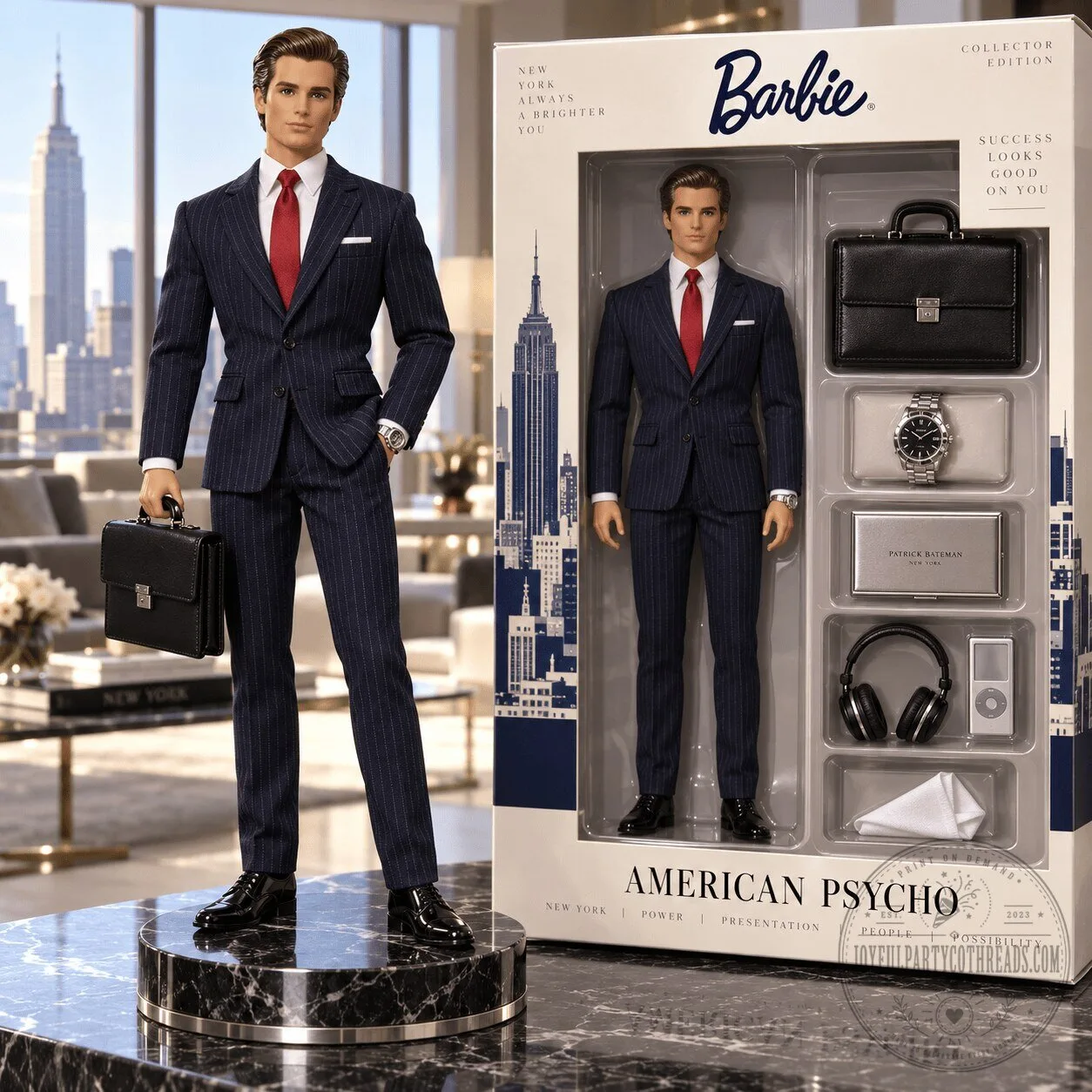 American Psycho Patrick Bateman Barbie Collector Edition Doll with Accessories