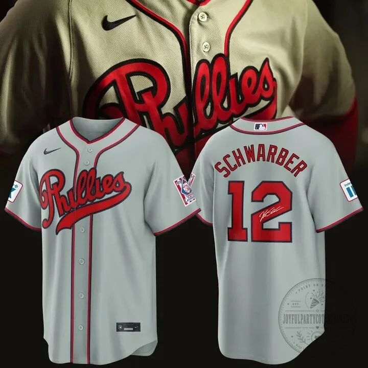 Philadelphia Phillies 2026 Kyle Schwarber Field of Dreams Stadium Baseball Jersey