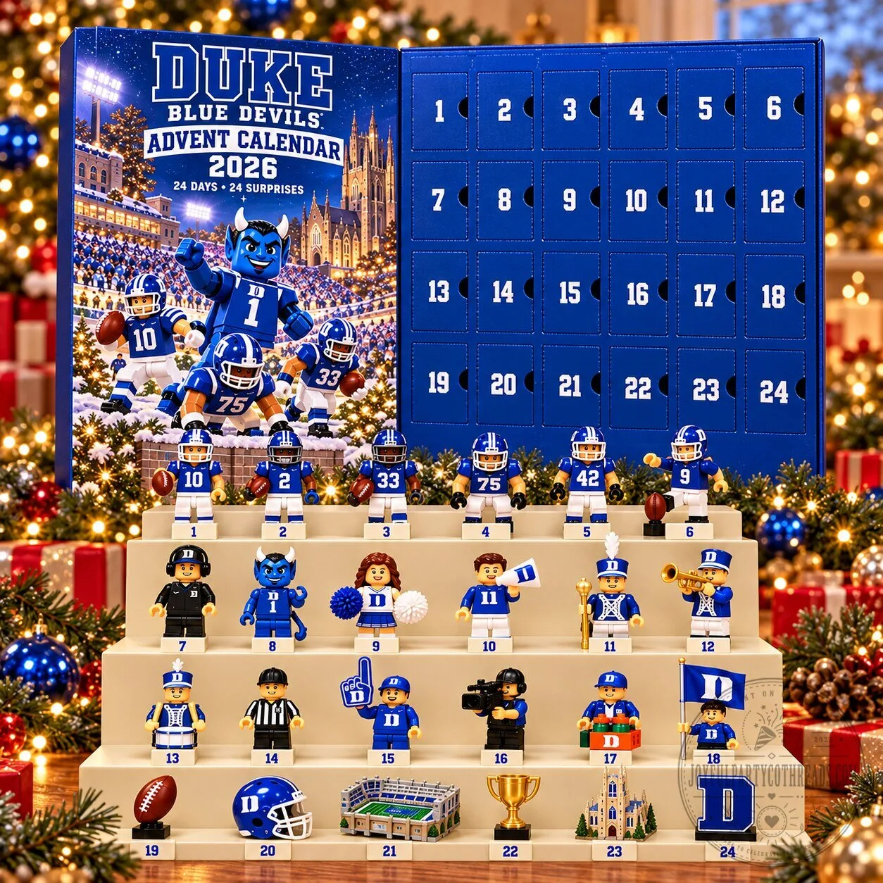 Duke Blue Devils 2026 Football Team Advent Calendar with 24 Surprises