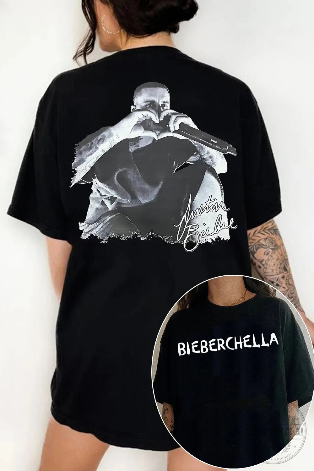 Justin Bieber Coachella Music Festival Black T-Shirt