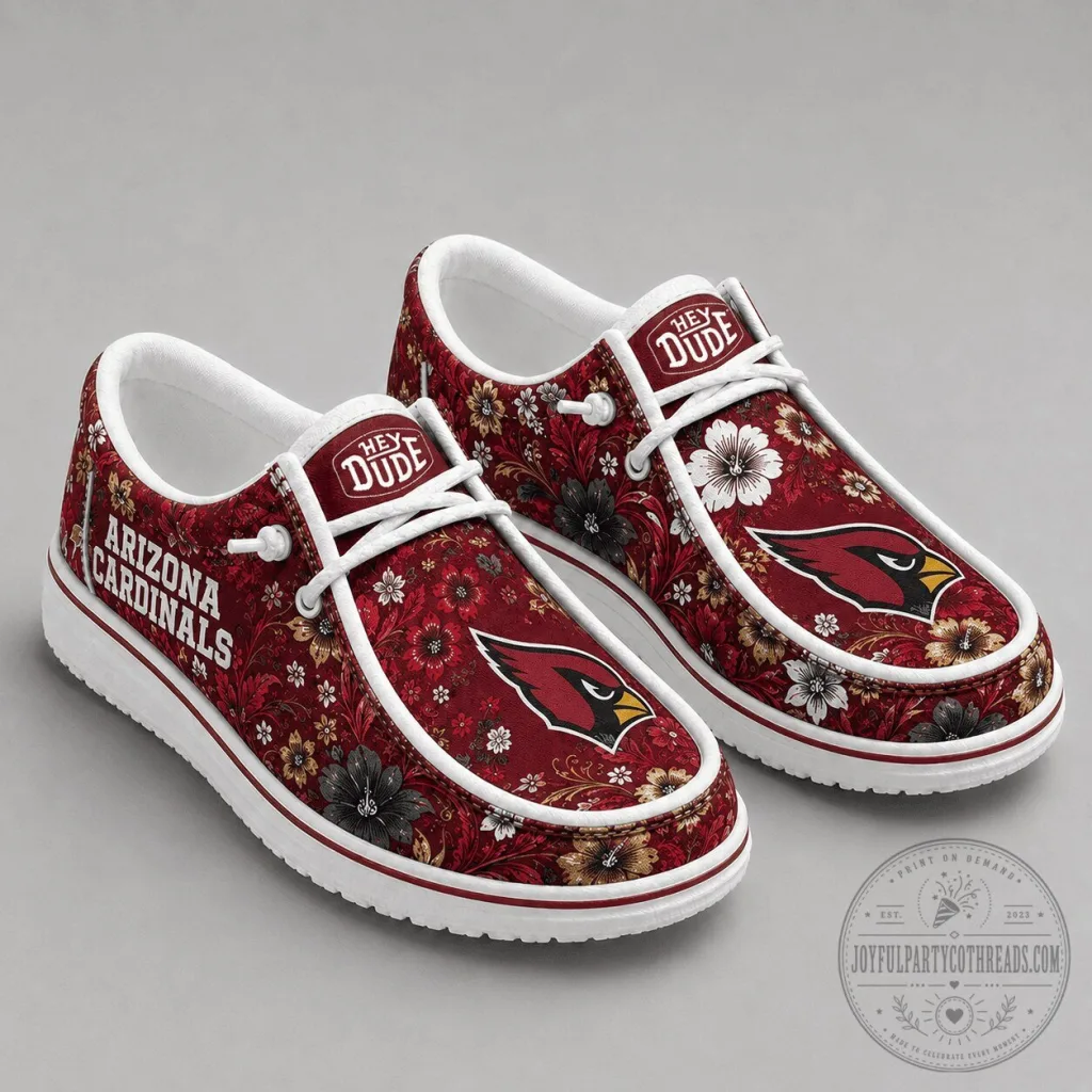 Arizona Cardinals NFL Team Floral Pattern Shoes Arizona Cardinals NFL Team Floral Pattern Shoes