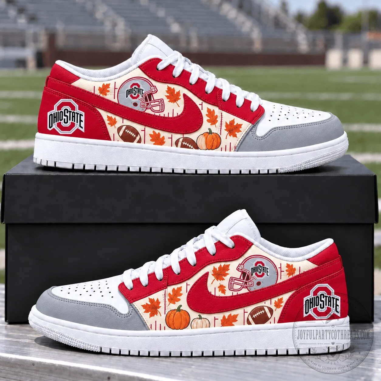 Ohio State Buckeyes Fall Vibe Custom Printed Low Top Sneakers