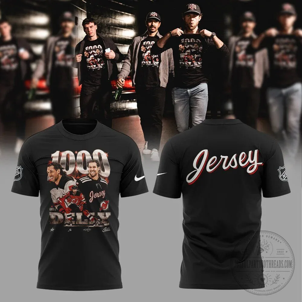 New Jersey Devils Adam Henrique 1000 Games Commemorative T-Shirt