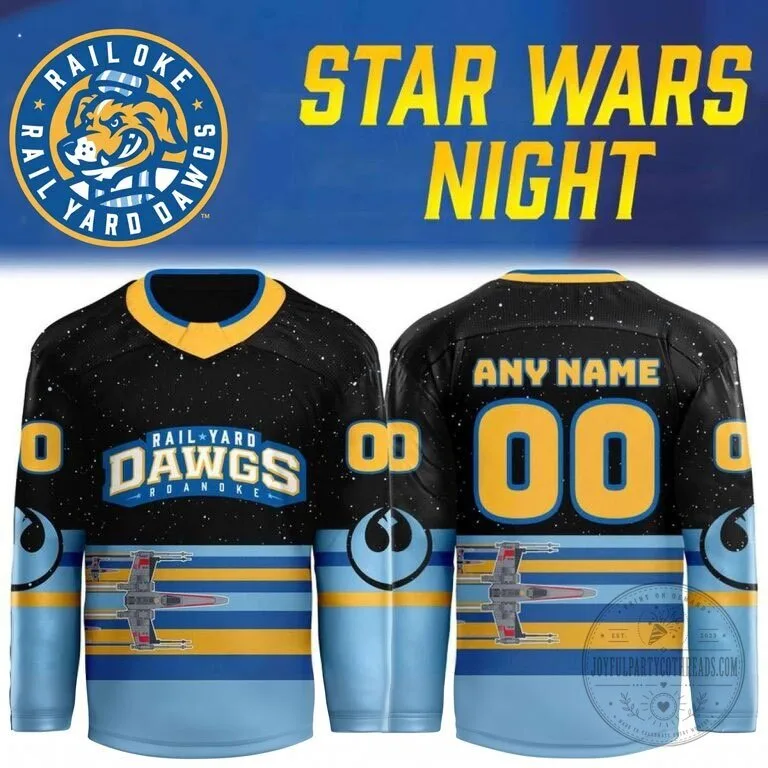 Limited Edition Hockey Jersey for Star Wars Night by Roanoke Rail Yard Dawgs