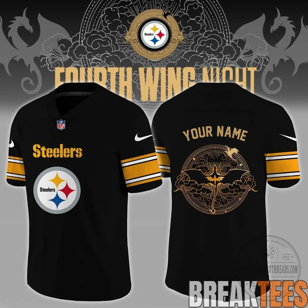 Fourth Wing Night NFL Football Teams Custom Name Black Football Jersey 25 Fourth Wing Night NFL Football Teams Custom Name Black Football Jersey