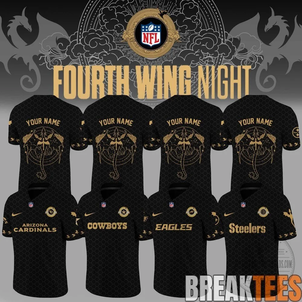 Fourth Wing Night NFL Football Teams Custom Name Black Football Jersey 29 Fourth Wing Night NFL Football Teams Custom Name Black Football Jersey