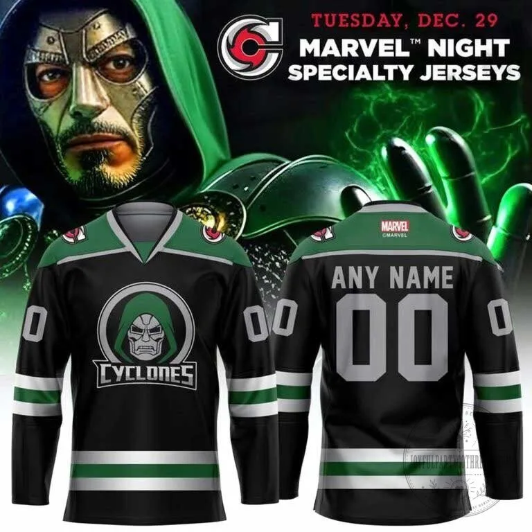 Cincinnati Cyclones Doctor Doom Marvel Hockey Jersey