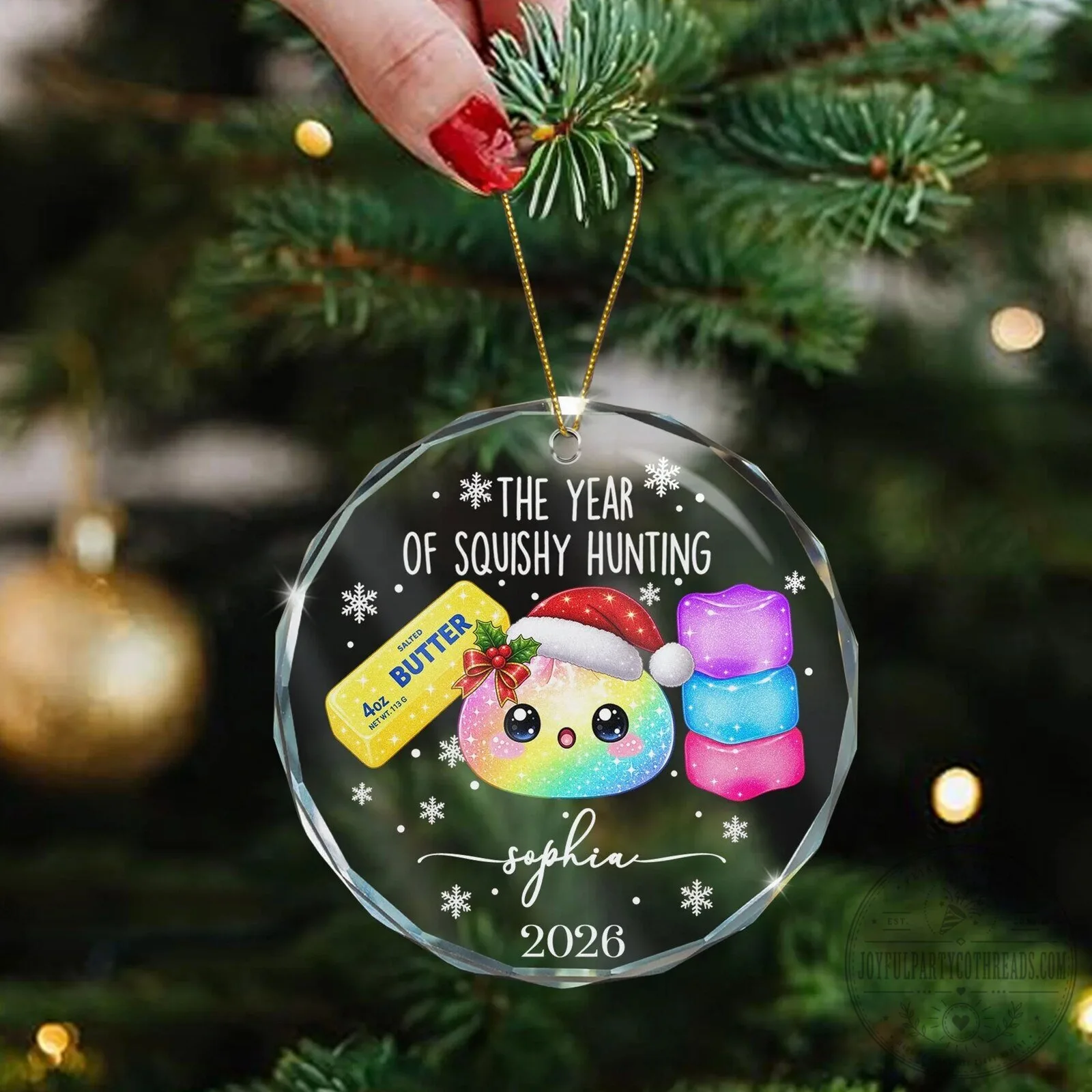 Personalized The Year Of Squishy Hunting Christmas Holiday Glass Ornament 6 Personalized The Year Of Squishy Hunting Christmas Holiday Glass Ornament