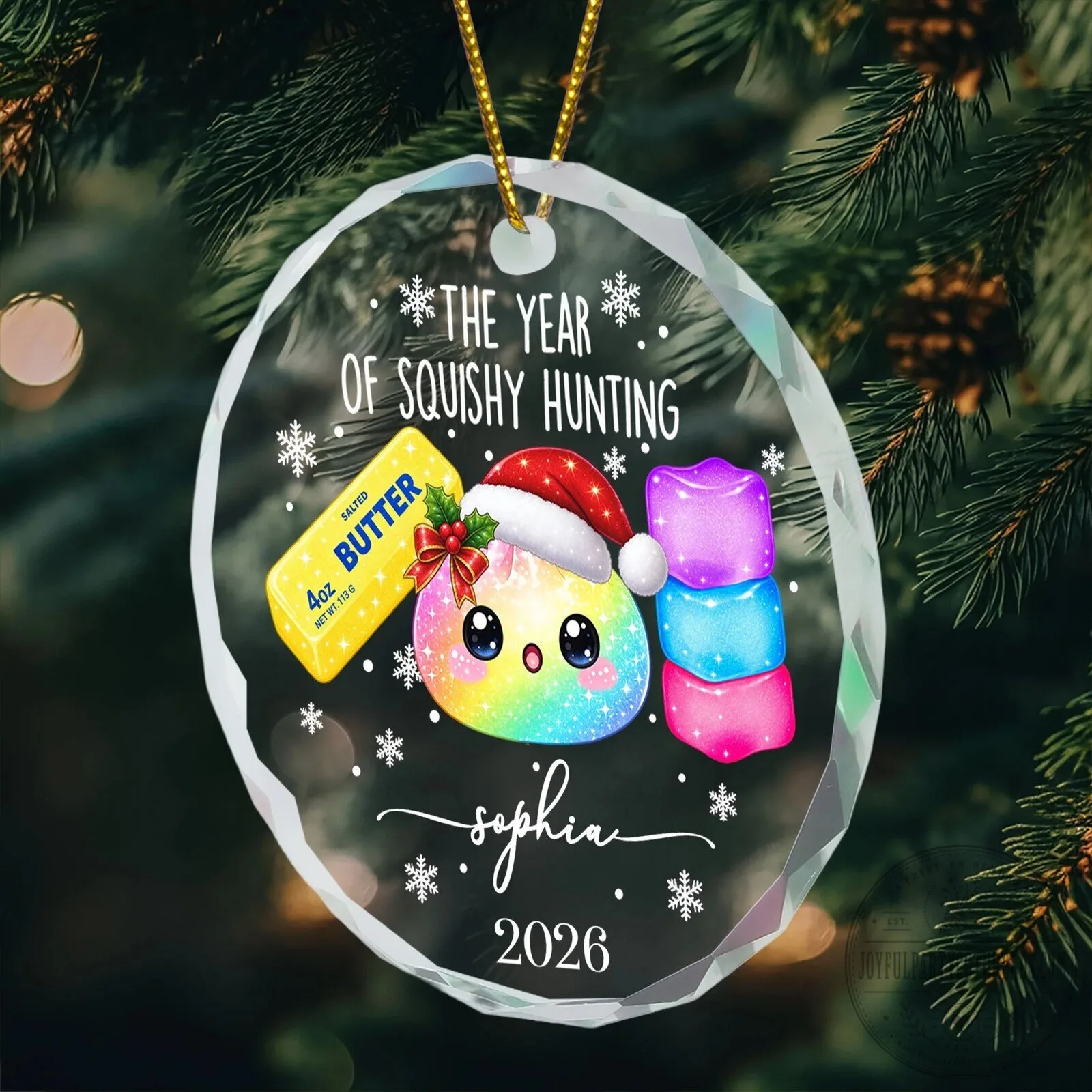 Personalized The Year Of Squishy Hunting Christmas Holiday Glass Ornament 7 Personalized The Year Of Squishy Hunting Christmas Holiday Glass Ornament