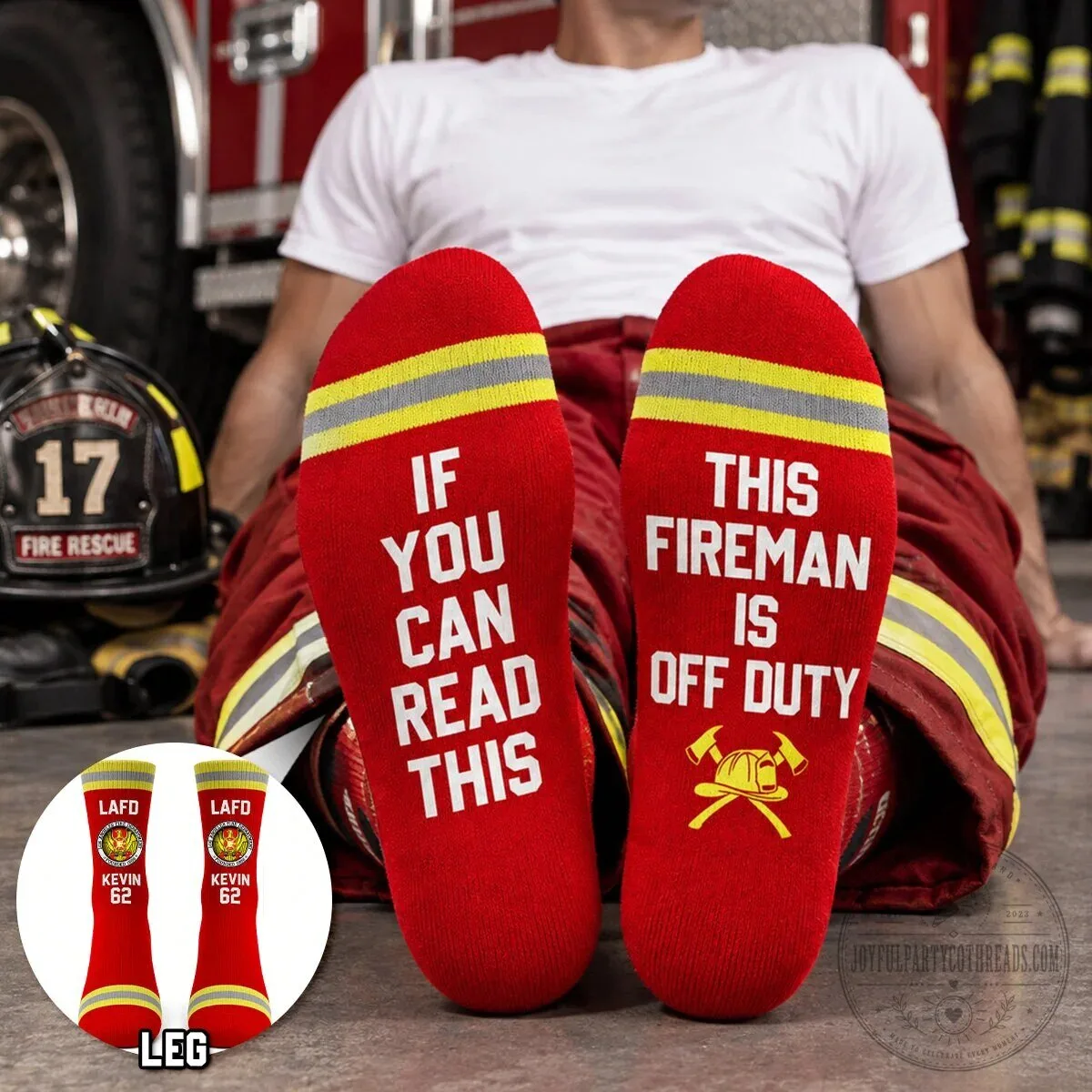 Funny Fireman Is Off Duty If You Can Read This Crew Socks 7 Funny Fireman Is Off Duty If You Can Read This Crew Socks
