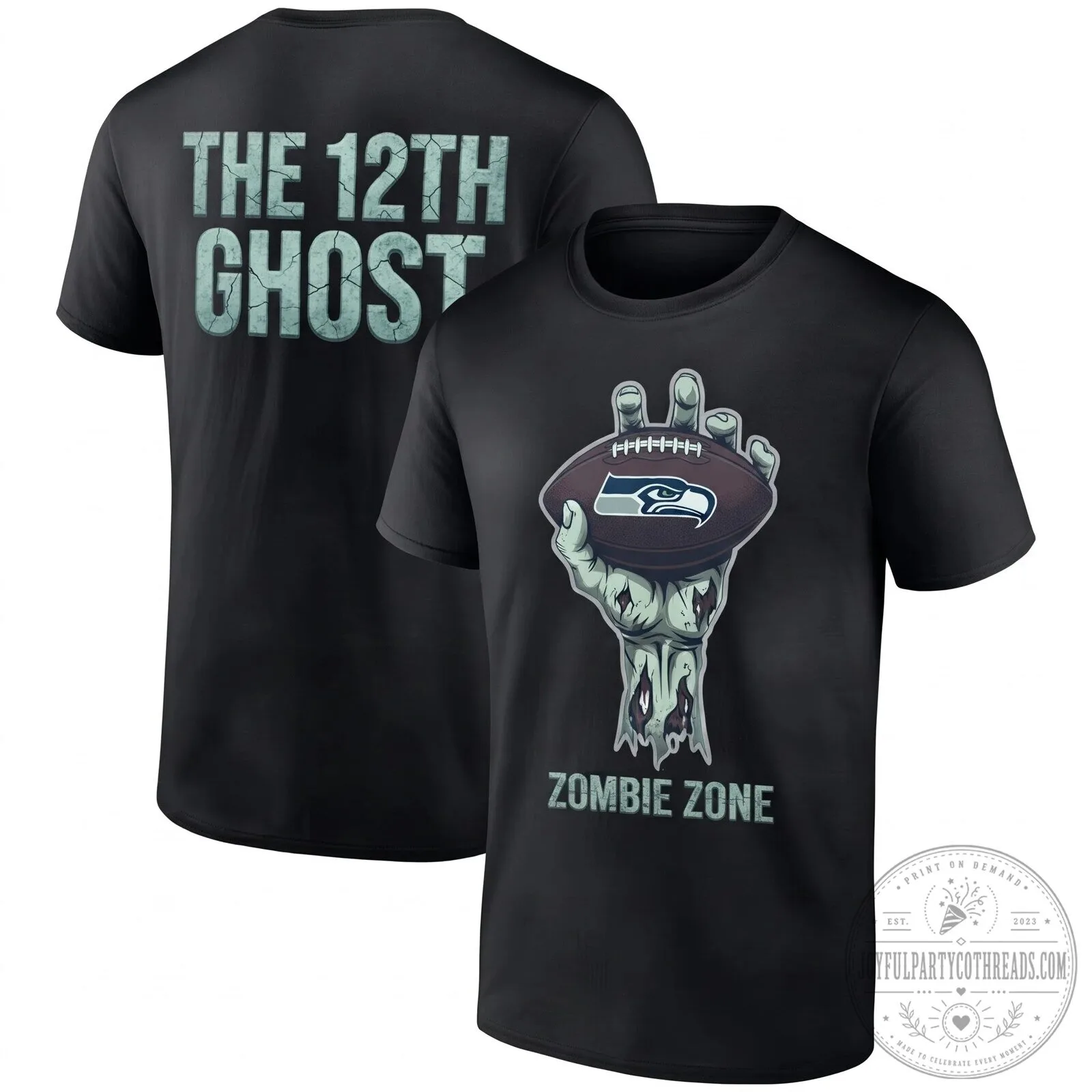 Seattle Seahawks Halloween Zombie Zone The 12th Ghost T-Shirt