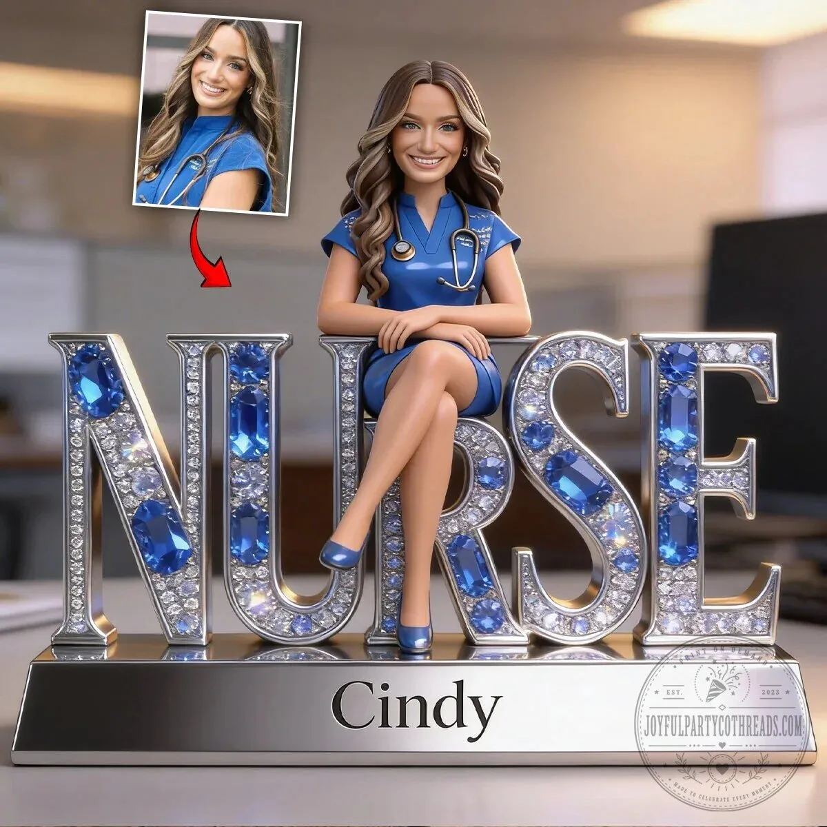 Personalized Nurse Life Custom Photo Acrylic Plaque with Name Engraving