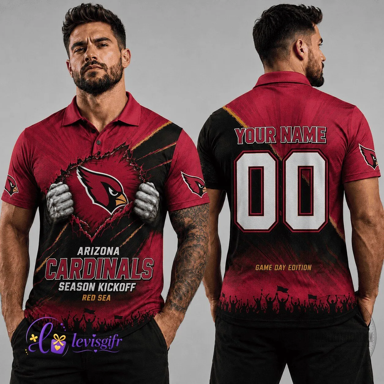 Arizona Cardinals Fan Polo Shirt Season Kickoff Game Day Edition