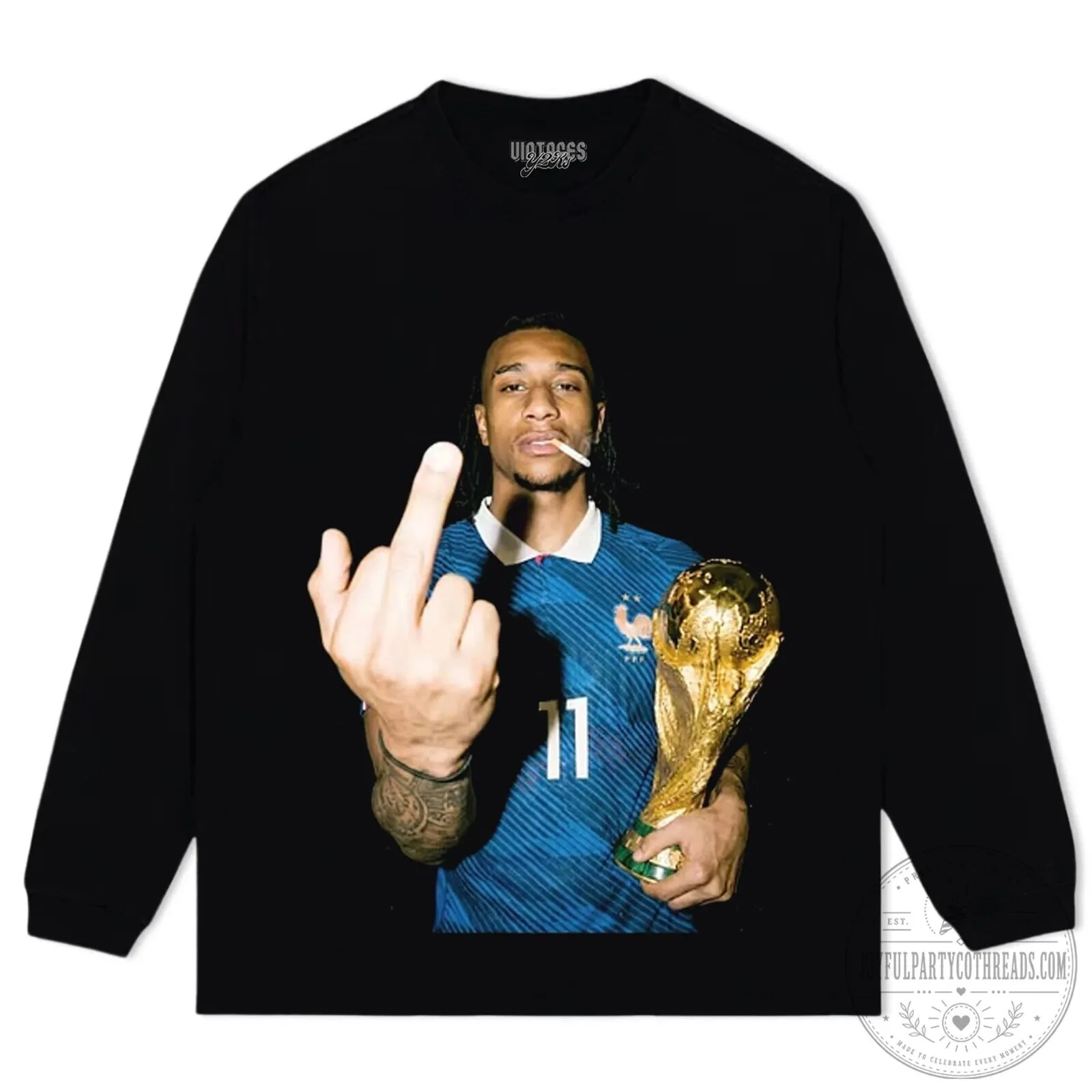 Ousmane Dembele France World Cup Champion Middle Finger T-Shirt 11 Ousmane Dembele France World Cup Champion Middle Finger T-Shirt