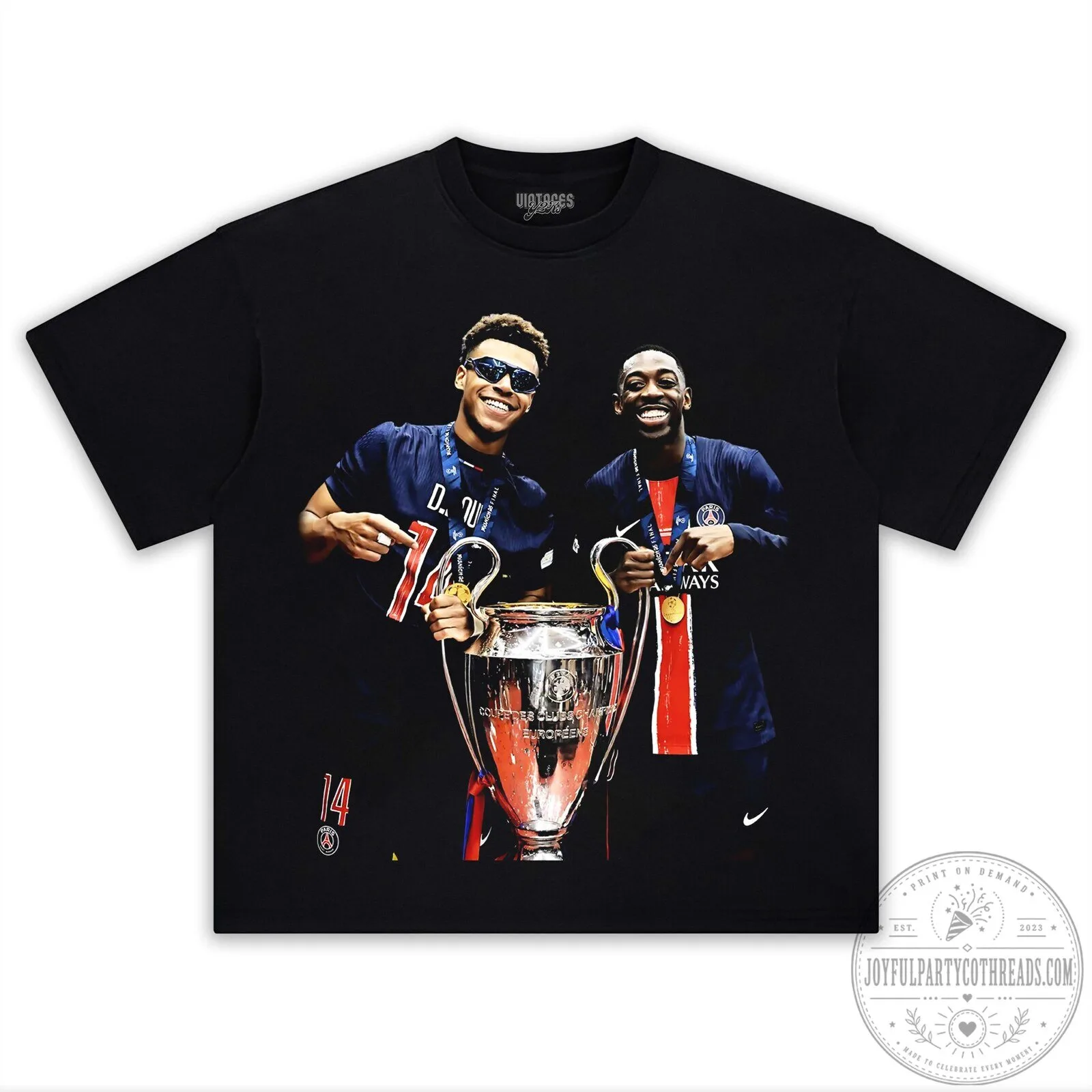 Ousmane Dembele Desire Doue Paris Saint-Germain Champions League T-Shirt