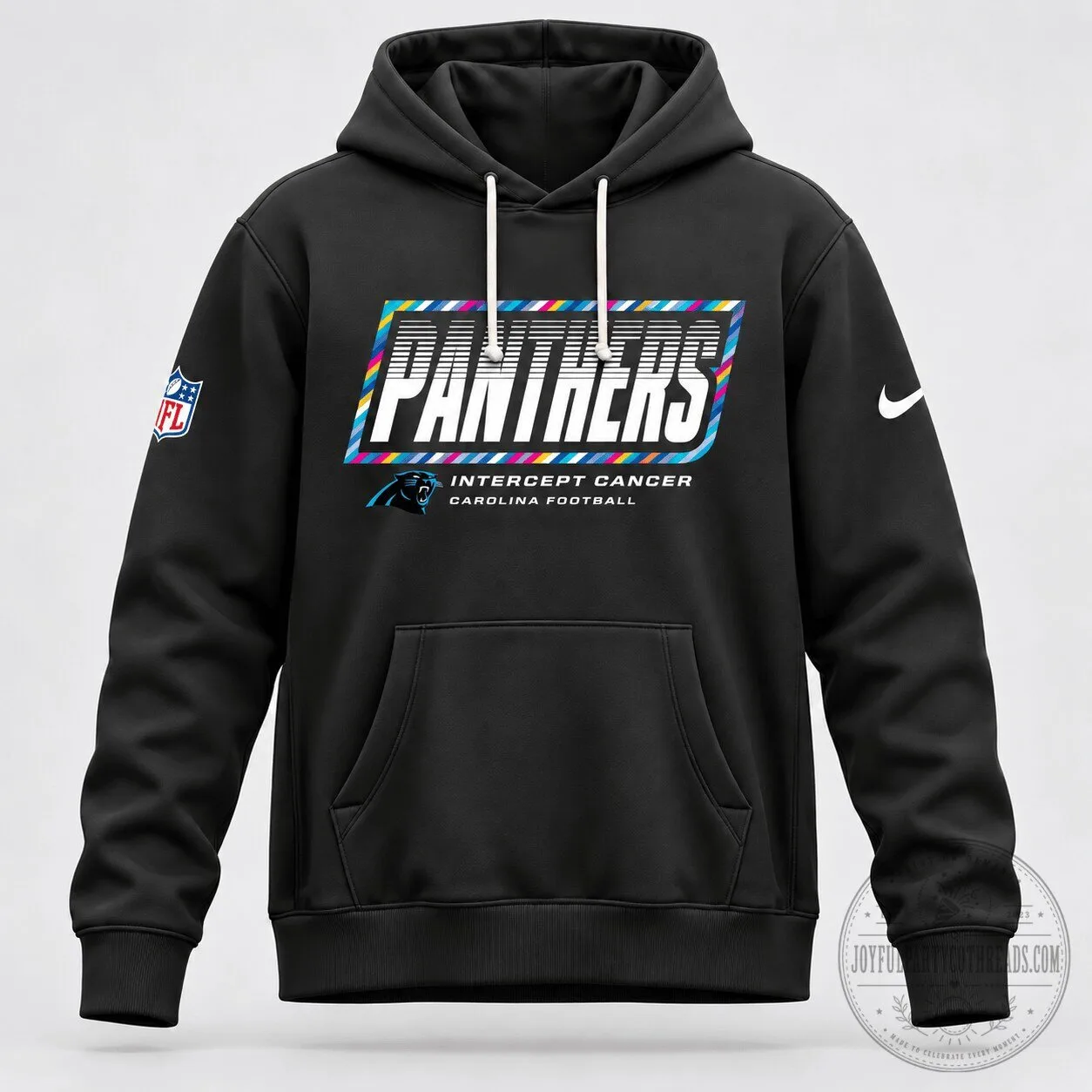 Carolina Panthers Intercept Cancer Crucial Catch Football Team Hoodie