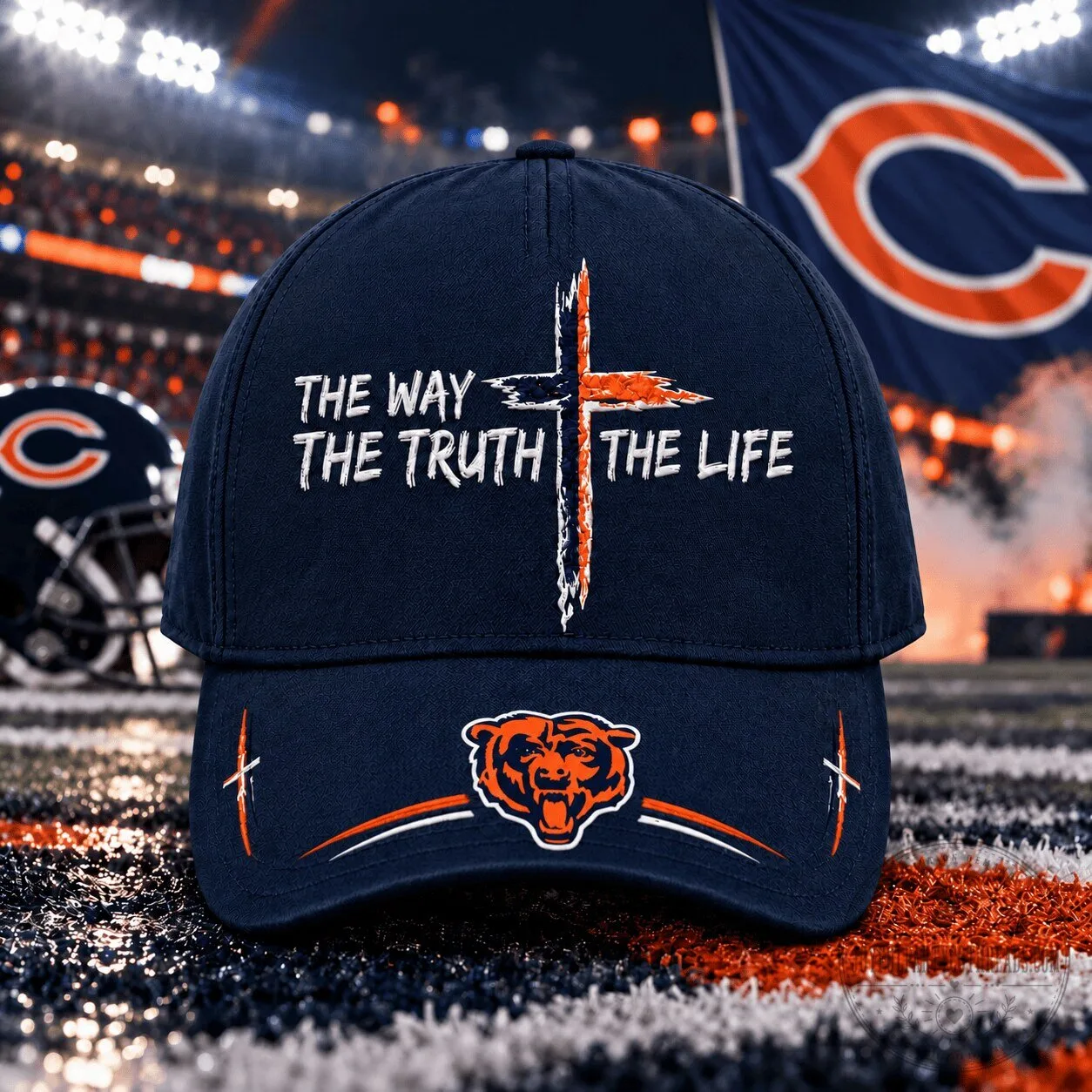 Chicago Bears The Way The Truth The Life Faith Cap Hat