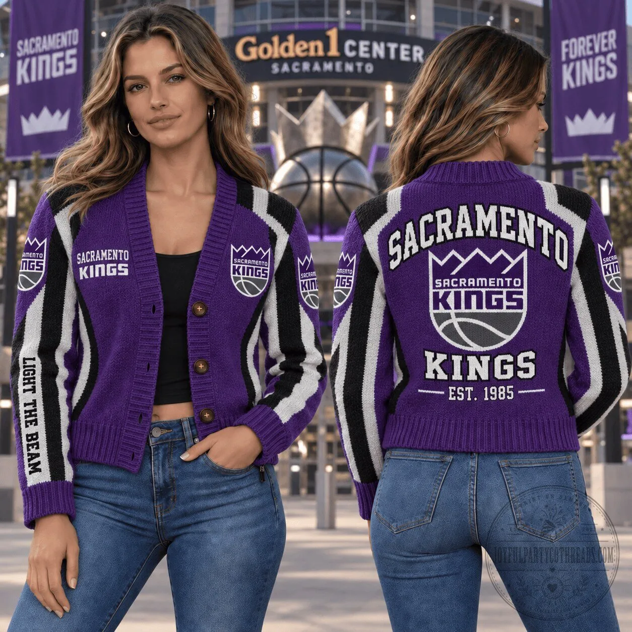 Sacramento Kings NBA Basketball Team Ugly Christmas Cardigan Jacket